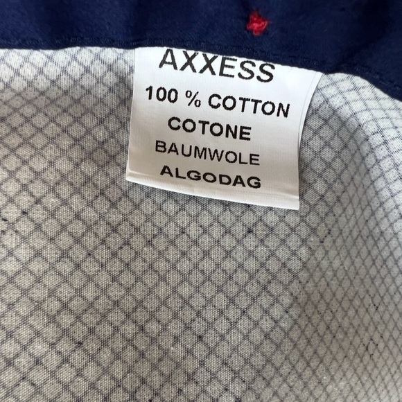 Axxess Men’s XL Luxury Dress Shirt Grid Print 100% Cotton. 987 - Picture 3 of 3